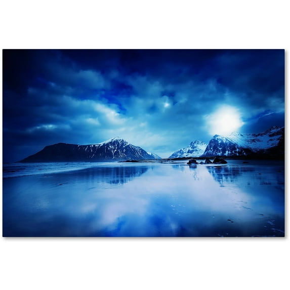 Trademark Fine Art "Lofoten Blues" Canvas Art by Philippe Sainte-Laudy