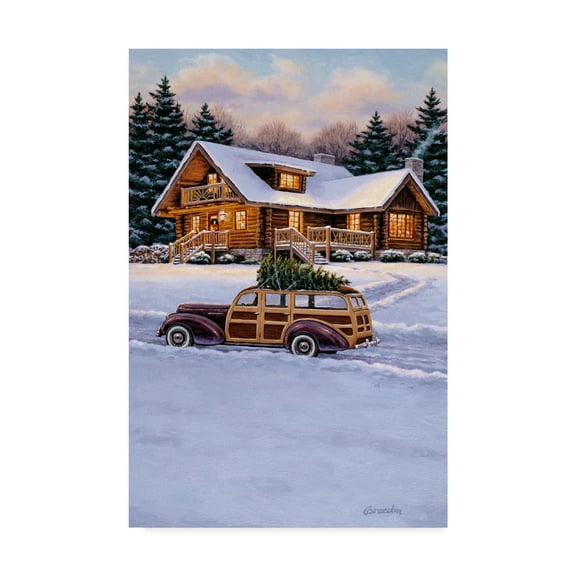 Trademark Fine Art 'Log Cabin' Canvas Art by William Breedon