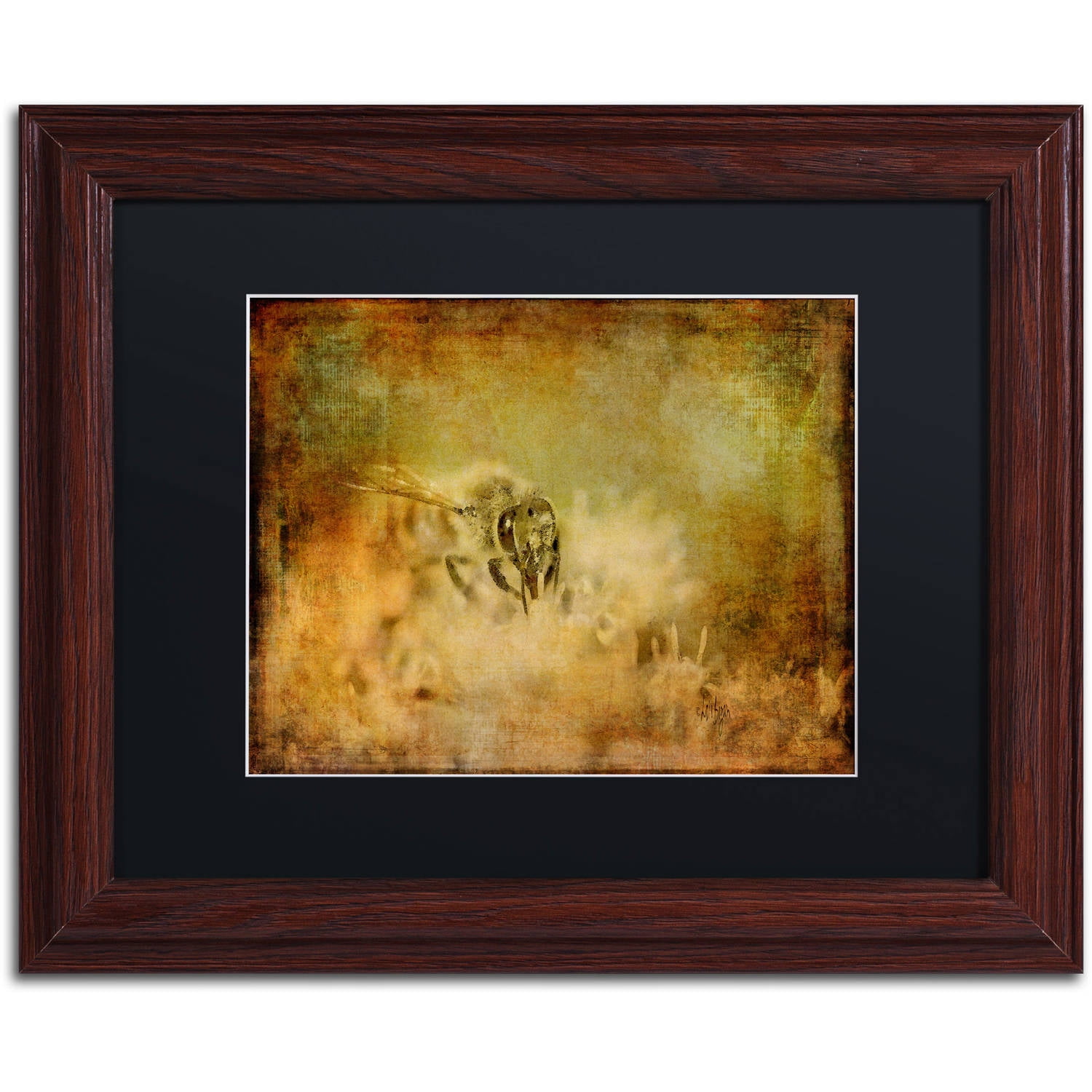 Trademark Fine Art Lois Bryan 'Send the Bees Love' 11 x 14 Framed Art Print (886511641228)