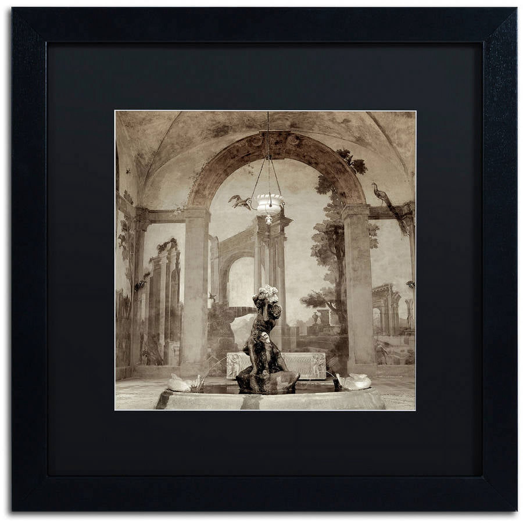 Trademark Fine Art "Lombardy Giardini I" Canvas Art by Alan Blaustein, Black Matte, Black Frame