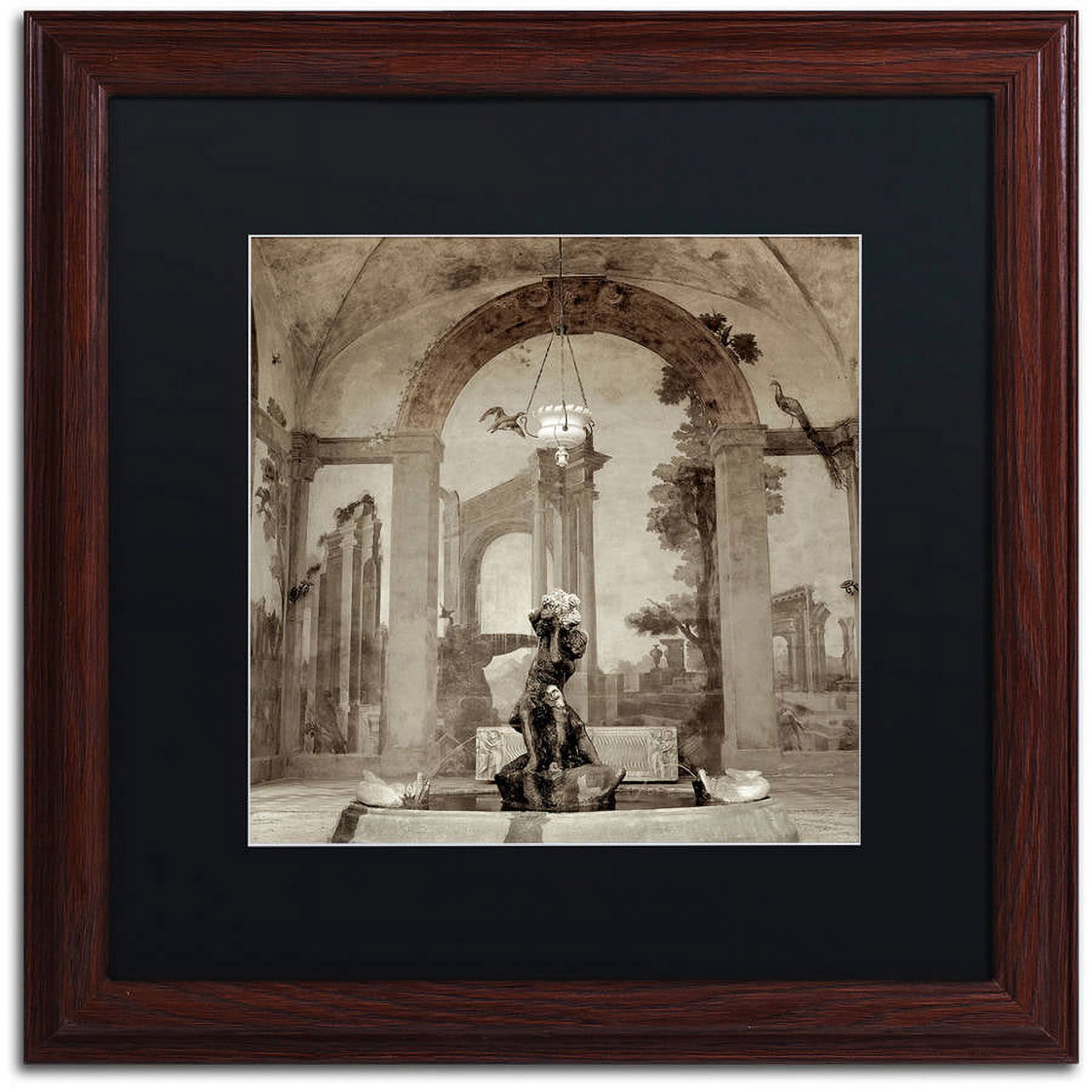Trademark Fine Art "Lombardy Giardini I" Canvas Art by Alan Blaustein, Black Matte, Wood Frame