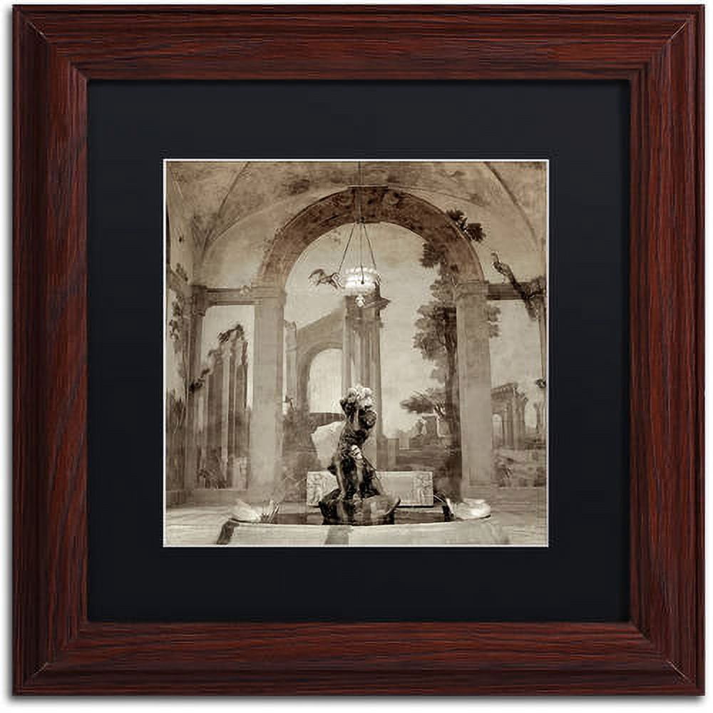 Trademark Fine Art "Lombardy Giardini I" Canvas Art by Alan Blaustein, Black Matte, Wood Frame