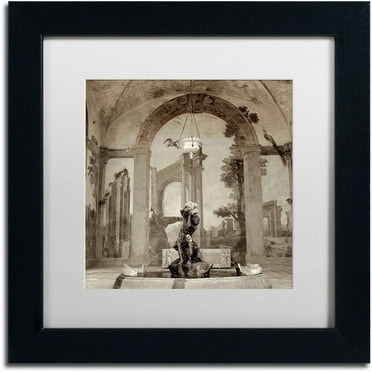 Trademark Fine Art "Lombardy Giardini I" Canvas Art by Alan Blaustein, White Matte, Black Frame