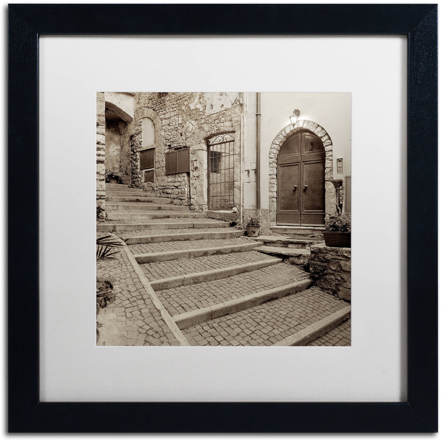 Trademark Fine Art "Lombardy I" Canvas Art by Alan Blaustein, White Matte, Black Frame