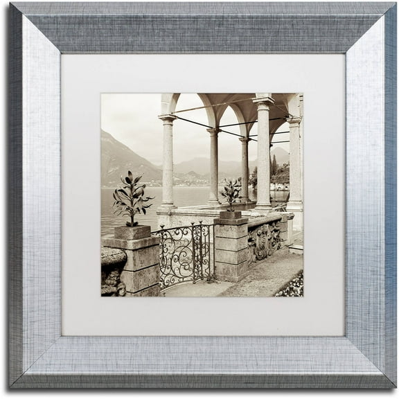 Trademark Fine Art "Lombardy VII" Canvas Art by Alan Blaustein, White Matte, Silver Frame