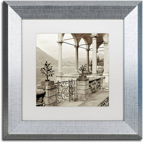 Trademark Fine Art "Lombardy VII" Canvas Art by Alan Blaustein, White Matte, Silver Frame