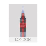 Trademark Fine Art 'London Big Ben Union Jack' Canvas Art by Fab Funky