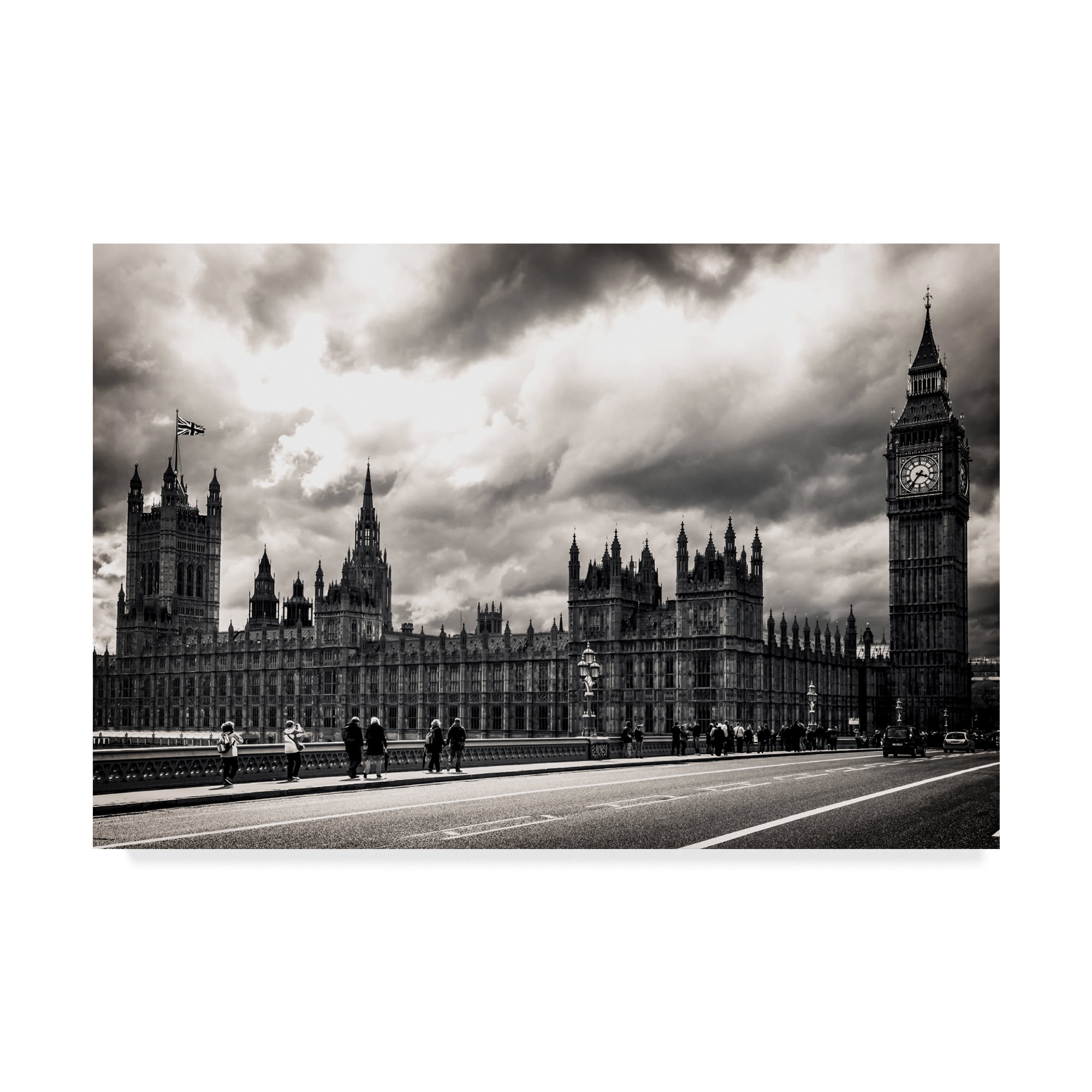 Trademark Fine Art 'London Black And White' Canvas Art by Giuseppe Torre