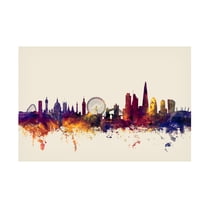 Trademark Fine Art Michael Tompsett London England Skyline III Canvas Wall Art - 16x24