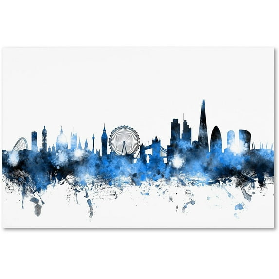 Trademark Fine Art "London England Skyline" Canvas Art by Michael Tompsett