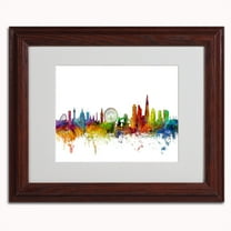 Trademark Fine Art "London England Skyline IX" Canvas Art by Michael Tompsett, Wood Frame