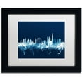 thumbnail image 1 of Trademark Fine Art "London England Skyline Navy" Canvas Art by Michael Tompsett, White Matte, Black Frame, 1 of 4