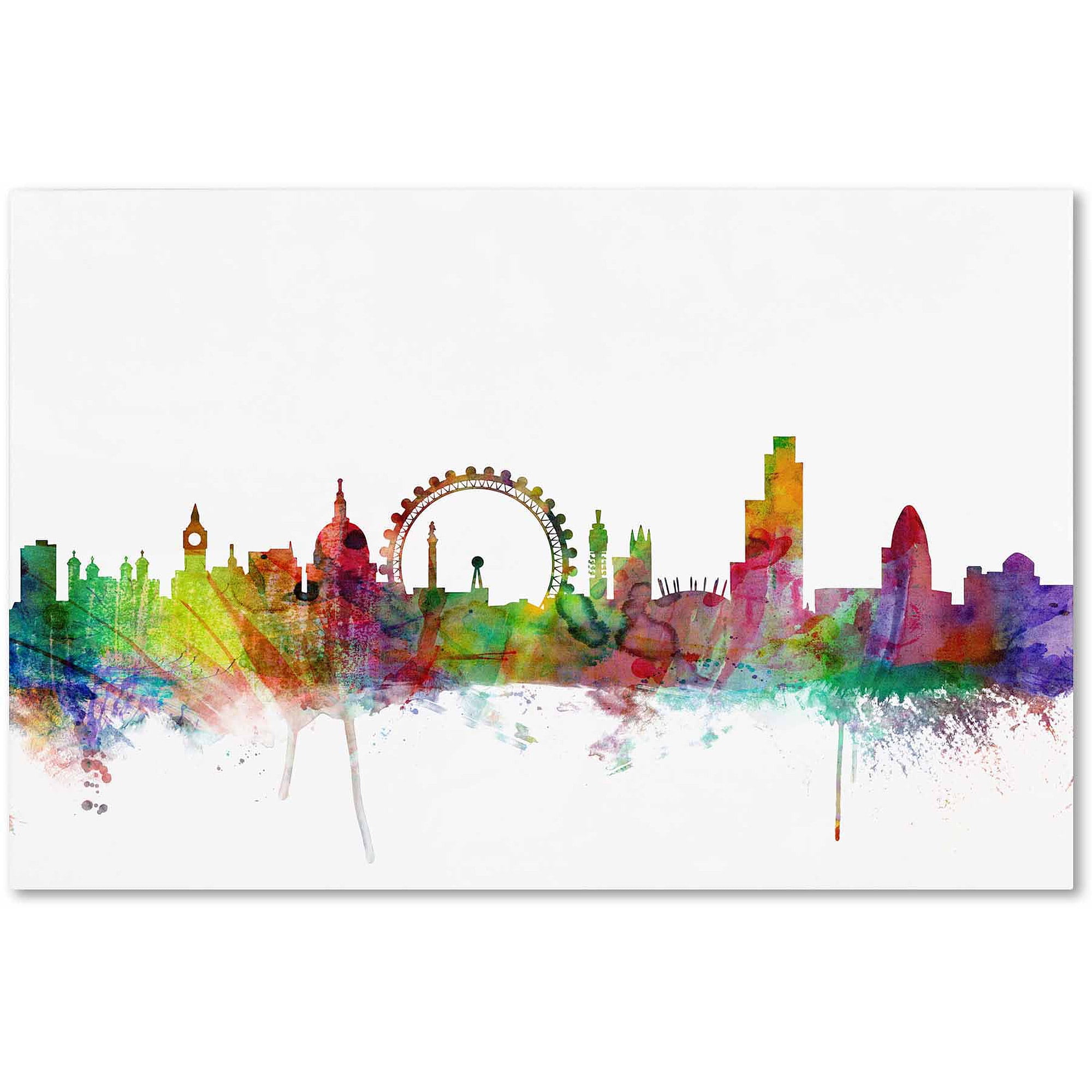 Trademark Fine Art "London England Skyline V" Canvas Art by Michael Tompsett