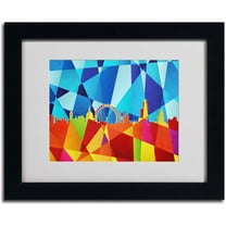 Trademark Fine Art "London England Skyline VIII" Canvas Art by Michael Tompsett, Black Frame