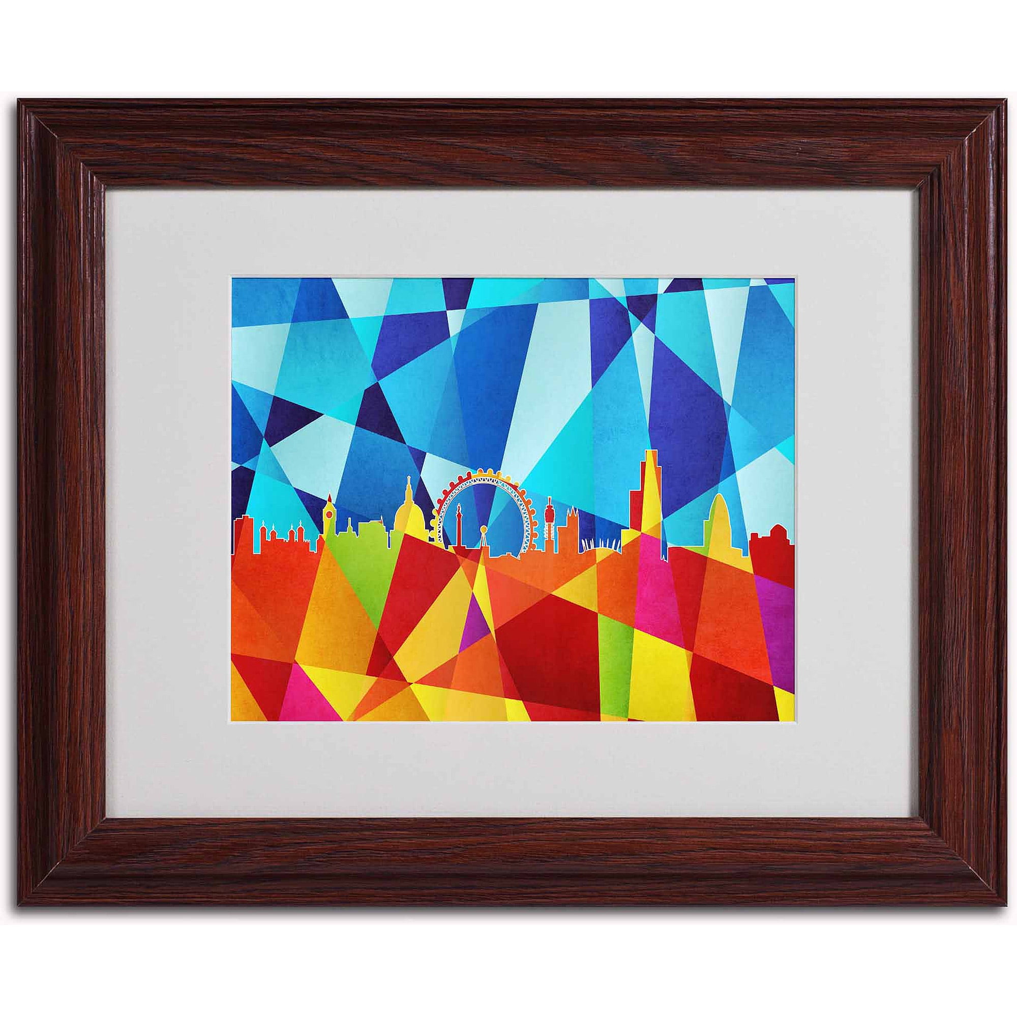 Trademark Fine Art "London England Skyline VIII" Canvas Art by Michael Tompsett, Wood Frame