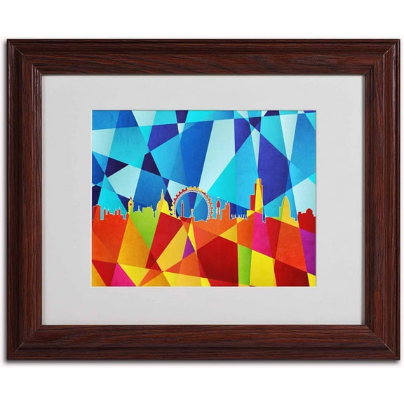 Trademark Fine Art "London England Skyline VIII" Canvas Art by Michael Tompsett, Wood Frame