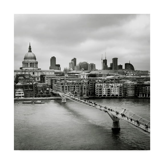 Trademark Fine Art 'London Millennium Bridge' Canvas Art by Nina Papiorek
