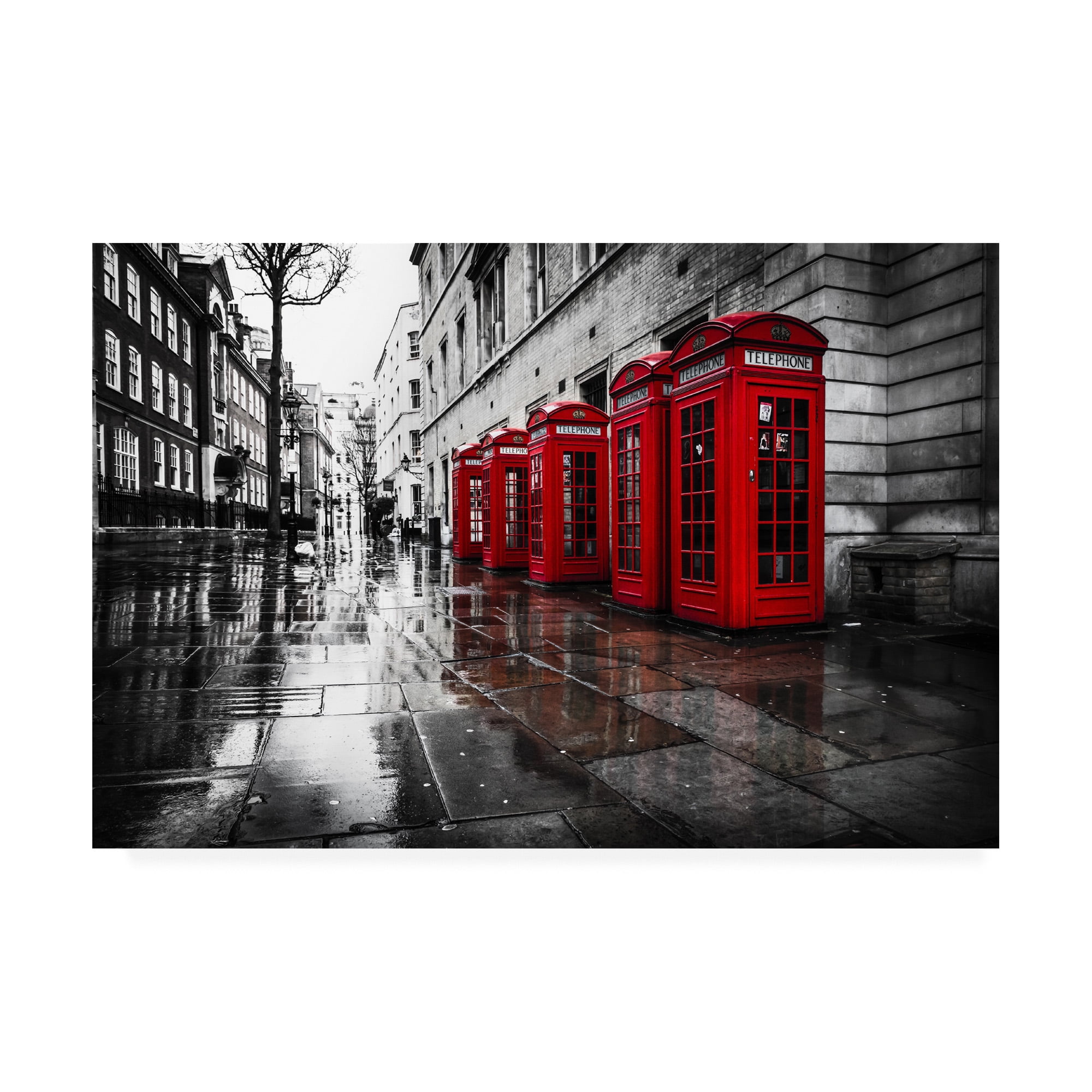 Trademark Fine Art 'London Phones' Canvas Art by Vladimir Kostk