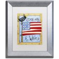thumbnail image 1 of Trademark Fine Art "Long May it Wave" Canvas Art by Jennifer Nilsson, White Matte, Silver Frame, 1 of 4
