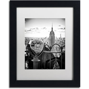 Trademark Fine Art "Look Manhattan" Canvas Art by Philippe Hugonnard, White Matte, Black Frame