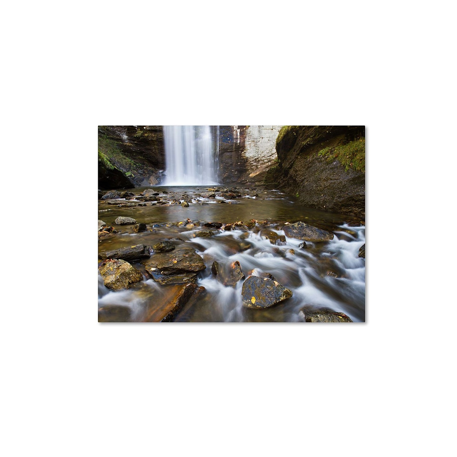 Trademark Fine Art "Looking Glass Falls" Canvas Art by Pierre Leclerc