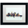 thumbnail image 1 of Trademark Fine Art "Los Angeles CA Skyline Blue" Canvas Art by Michael Tompsett, White Matte, Black Frame, 1 of 3