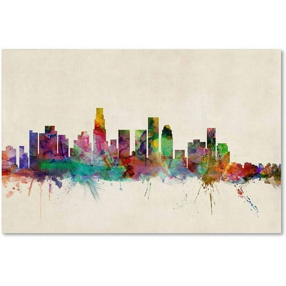 Trademark Fine Art "Los Angeles, California" Canvas Art by Michael Tompsett