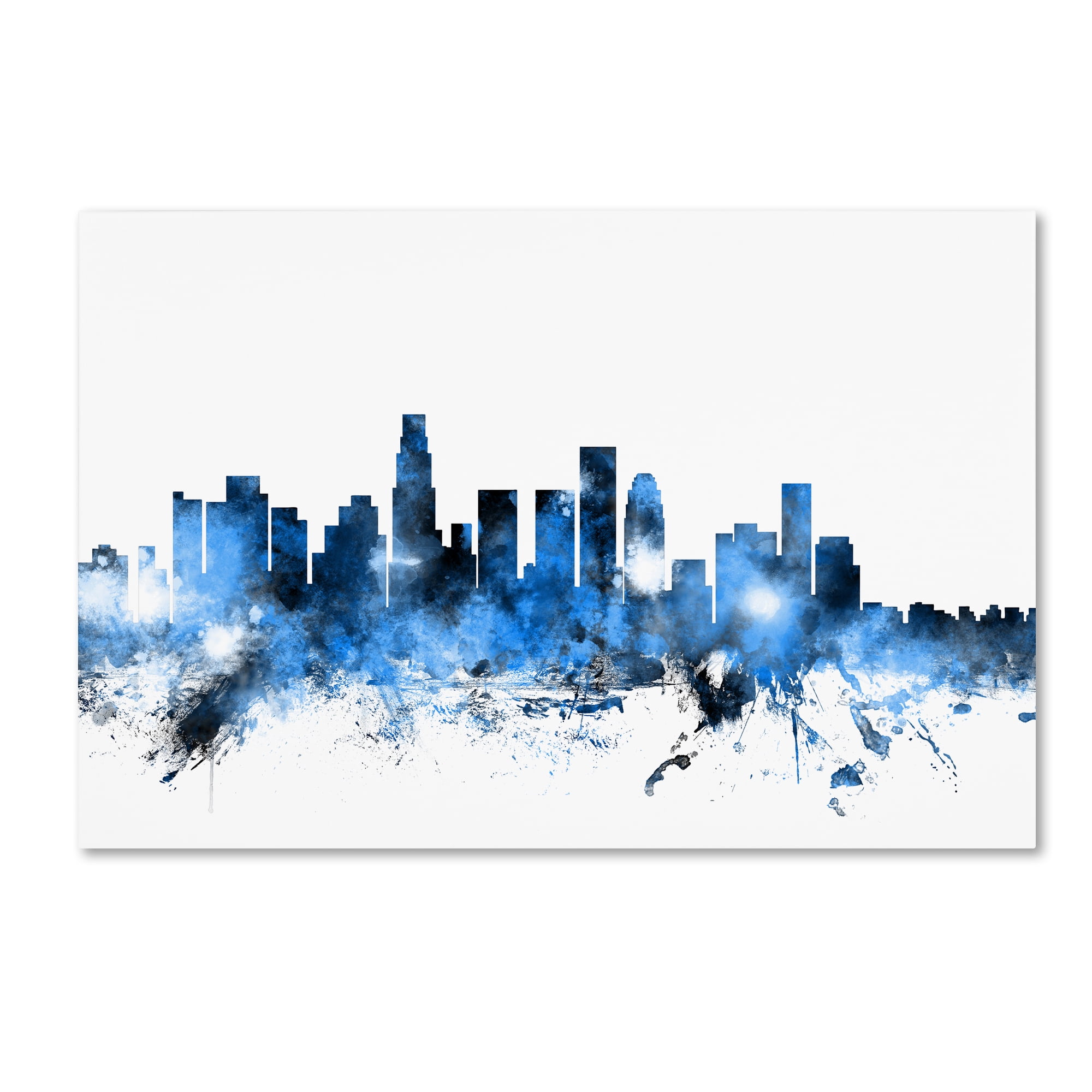 Trademark Fine Art "Los Angeles California Skyline II" Canvas Art by Michael Tompsett