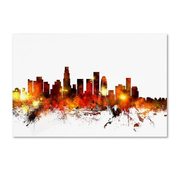 Trademark Fine Art "Los Angeles California Skyline III" Canvas Art by Michael Tompsett