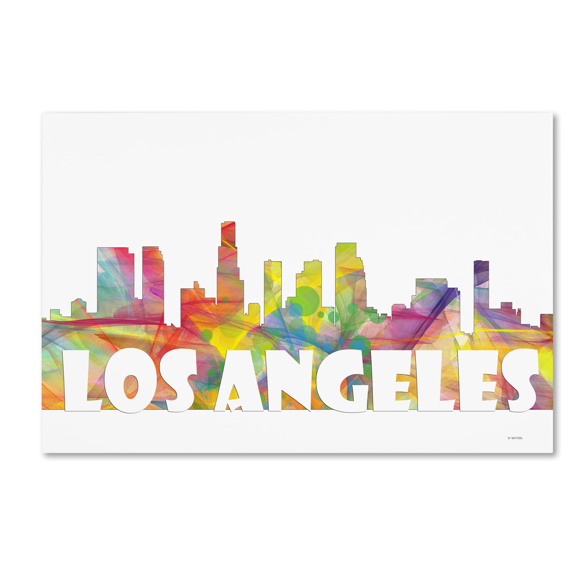 Trademark Fine Art 'Los Angeles California Skyline Mclr-2' Canvas Art by Marlene Watson