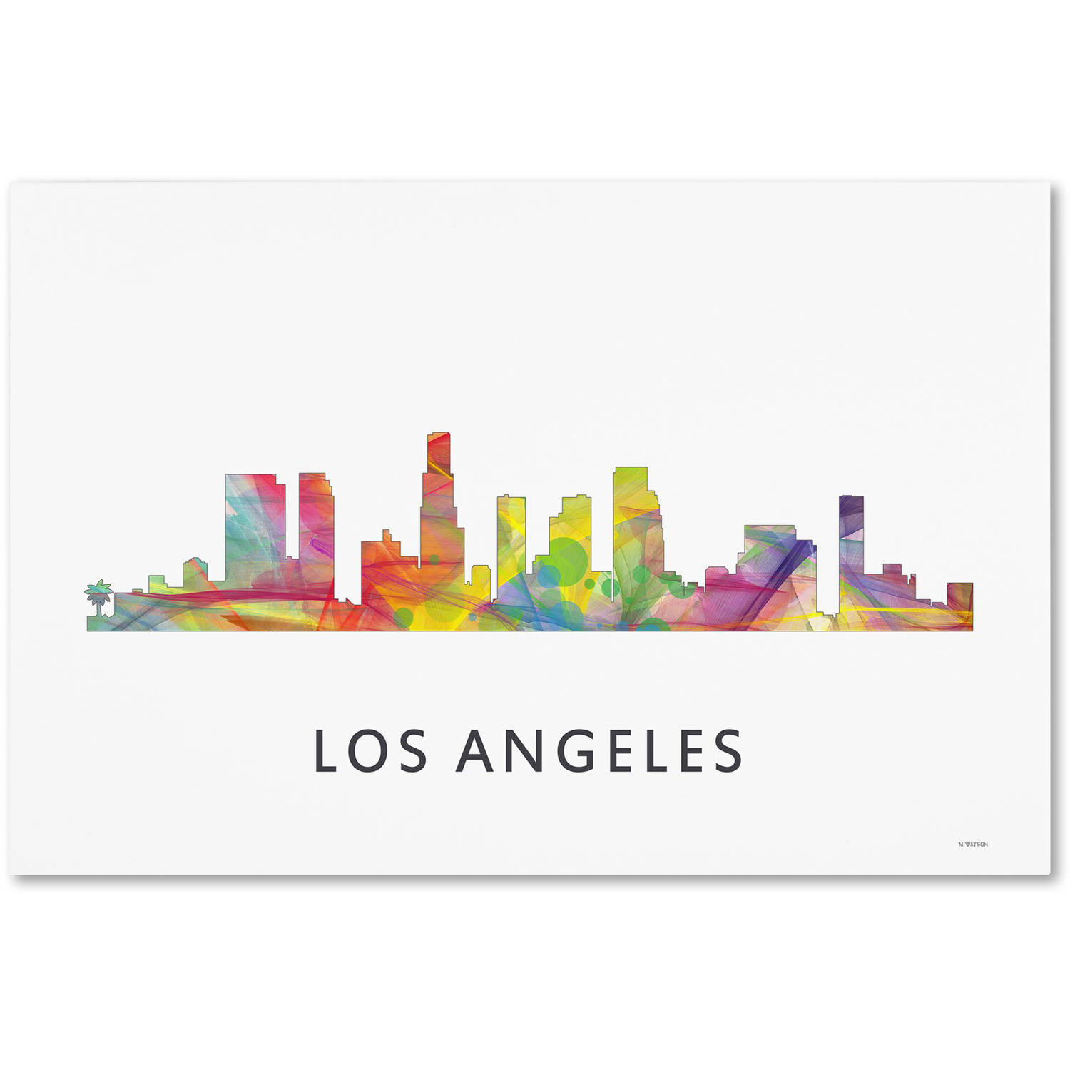 Trademark Fine Art 'Los Angeles California Skyline WB-1' Canvas Art by Marlene Watson