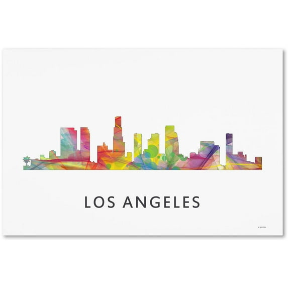 Trademark Fine Art 'Los Angeles California Skyline WB-1' Canvas Art by Marlene Watson