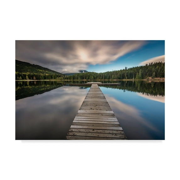 Trademark Fine Art 'Lost Lake Dock' Canvas Art by Pierre Leclerc