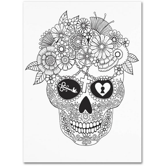 Trademark Fine Art "Lost Love Sugar Skull" Canvas Art by Hello Angel