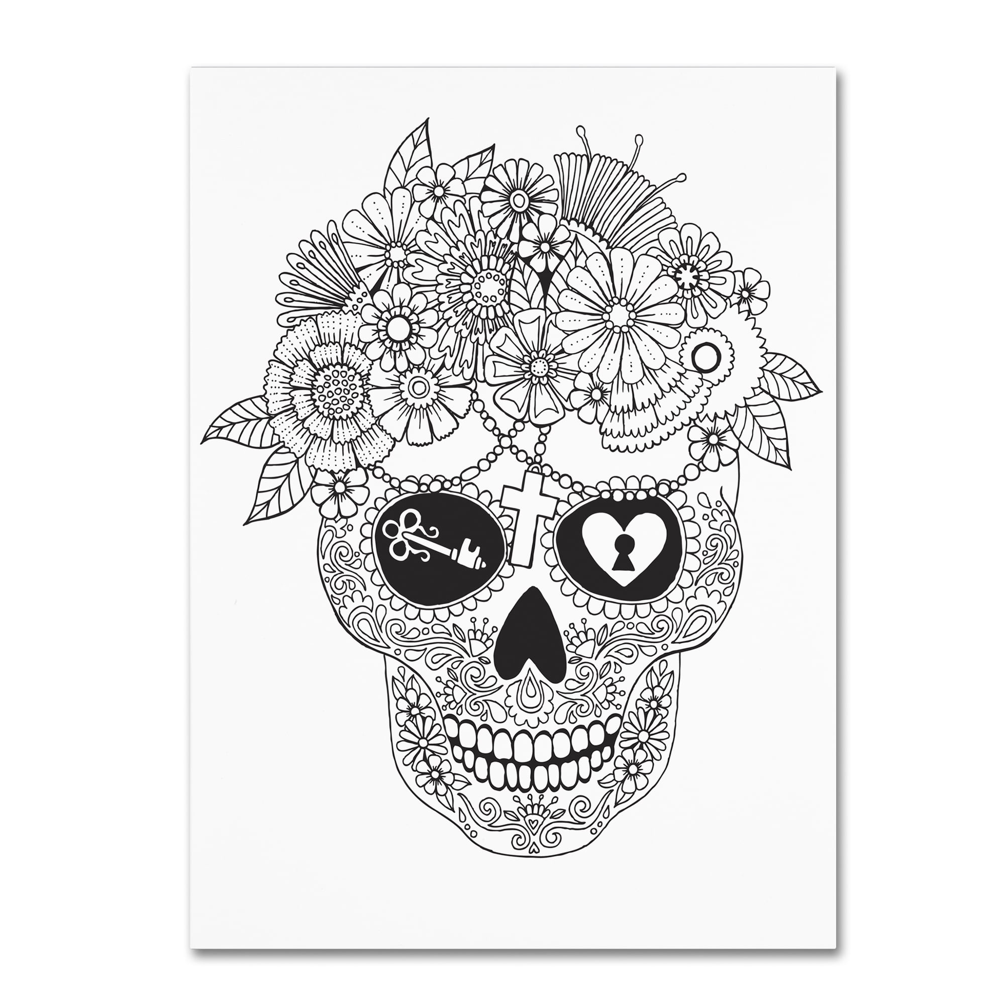 Trademark Fine Art "Lost Love Sugar Skull" Canvas Art by Hello Angel