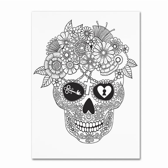 Trademark Fine Art "Lost Love Sugar Skull" Canvas Art by Hello Angel