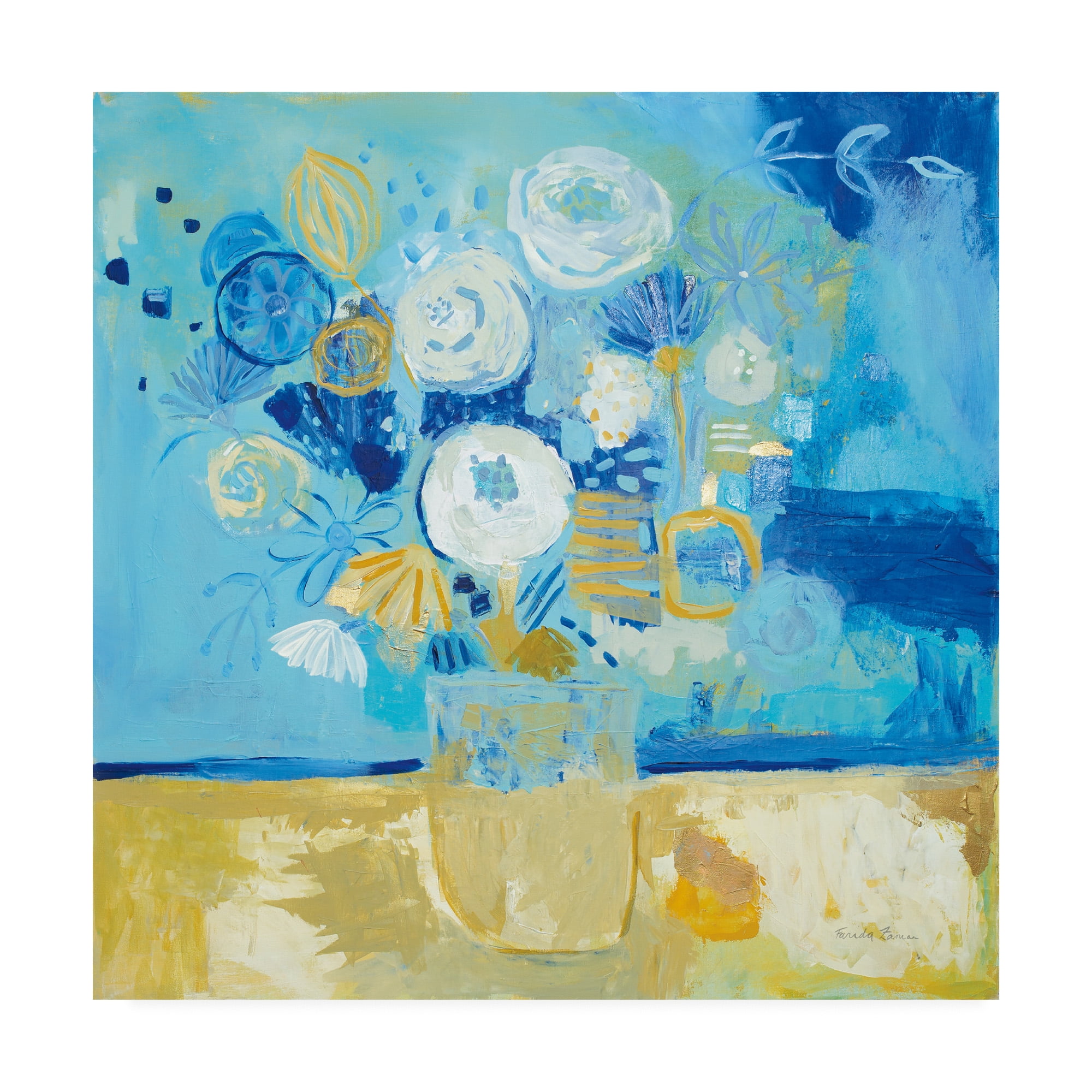 Trademark Fine Art 'Lots of Flowers' Canvas Art by Farida Zaman