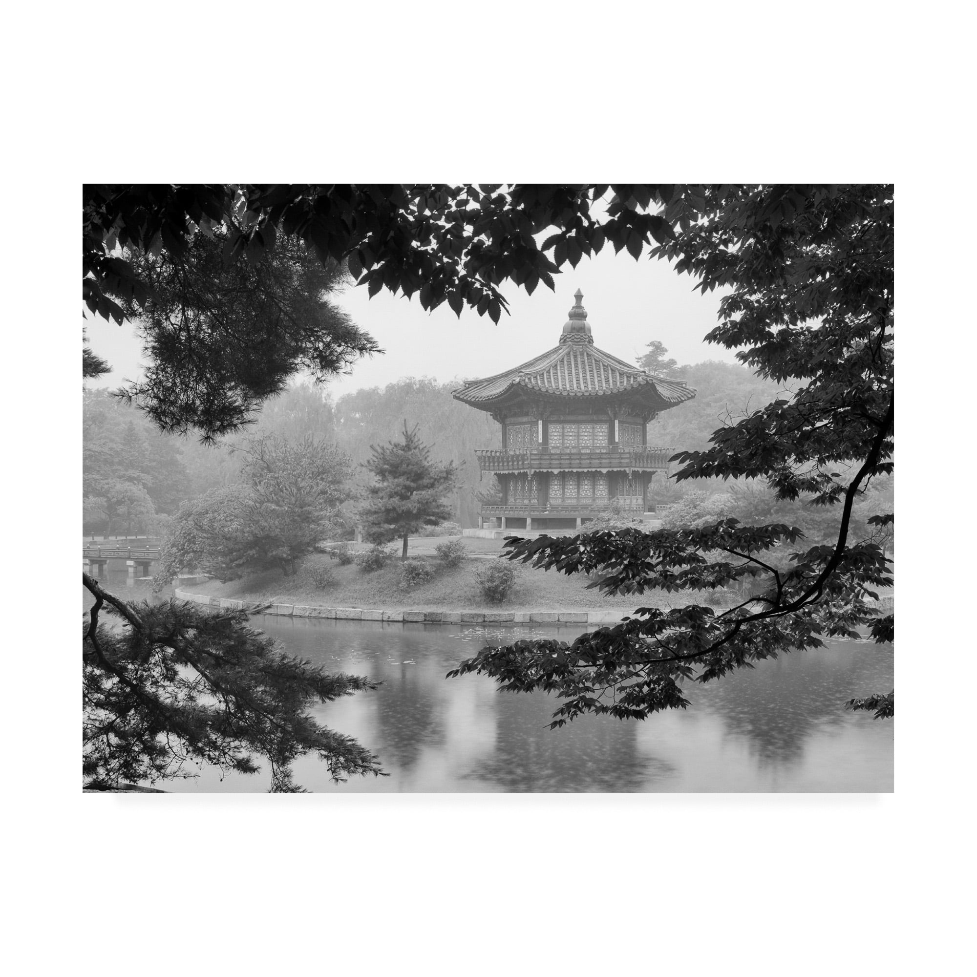 Trademark Fine Art 'Lotus Pavilion Korea' Canvas Art by Monte Nagler
