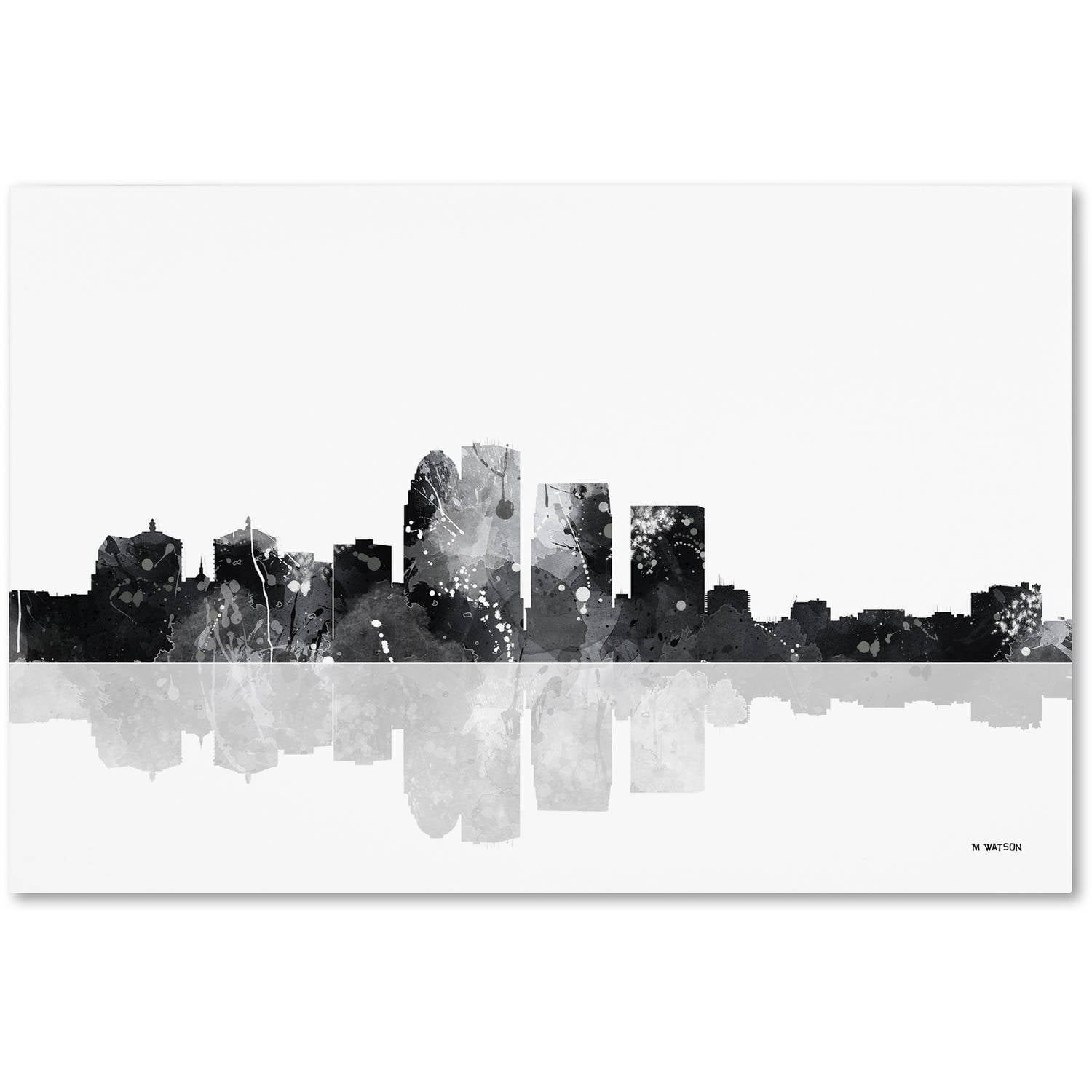 Trademark Fine Art "Louisville Kentucky Skyline BG-1" Canvas Art by Marlene Watson