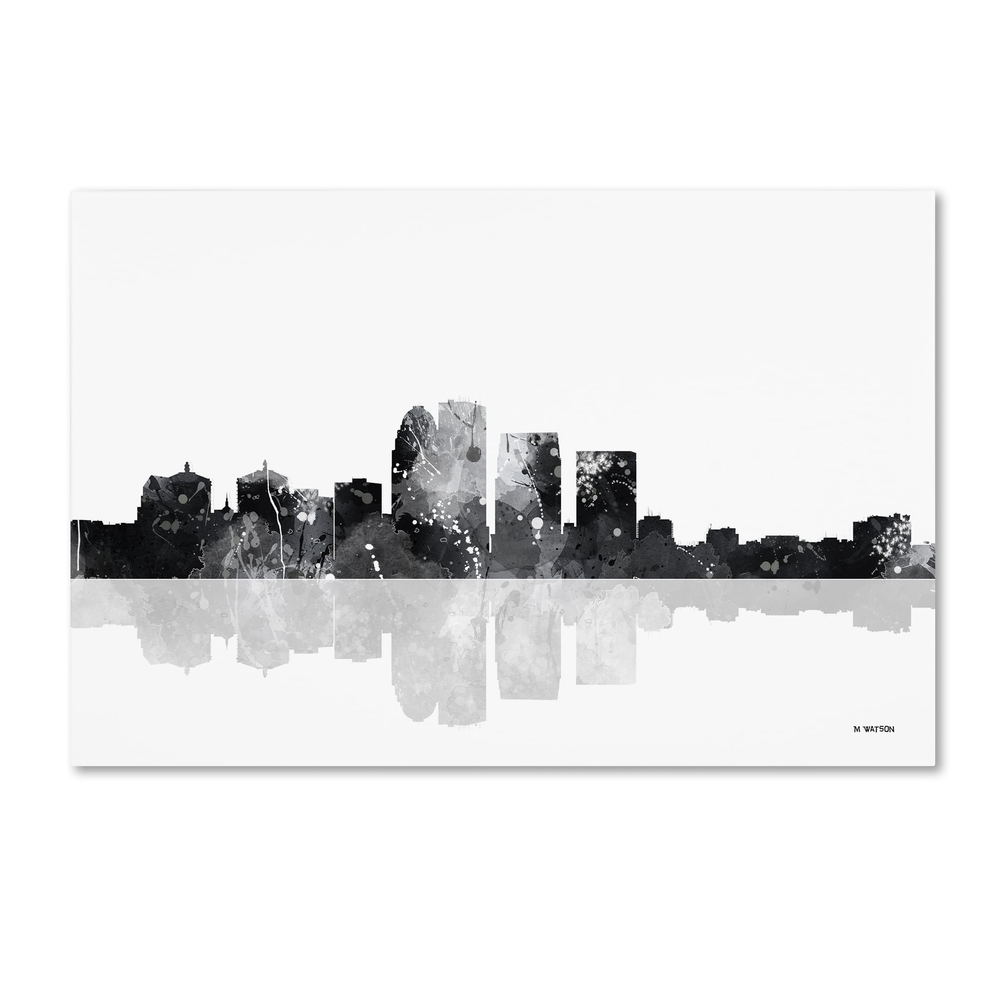 Trademark Fine Art "Louisville Kentucky Skyline BG-1" Canvas Art by Marlene Watson