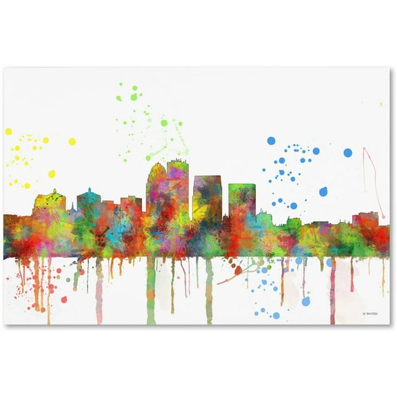 Trademark Fine Art "Louisville Kentucky Skyline Mclr-1" Canvas Art by Marlene Watson