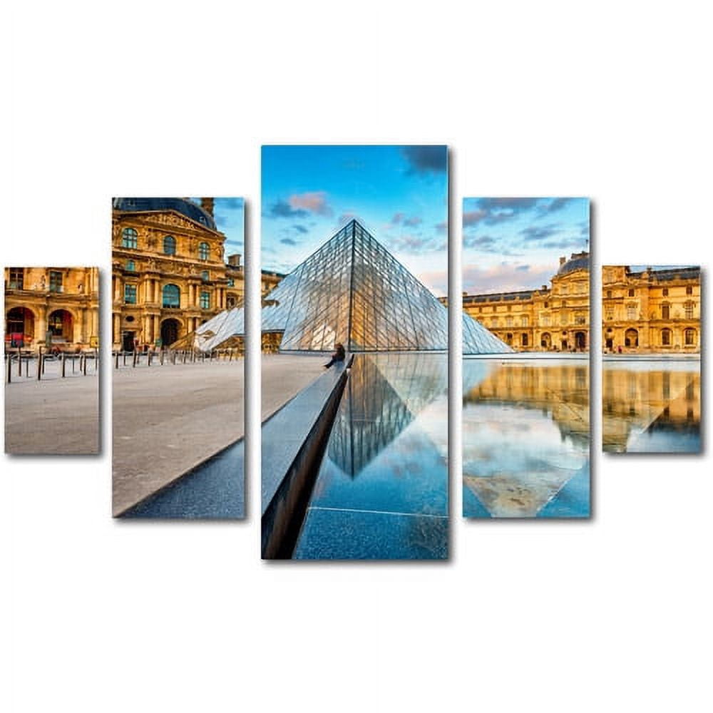Trademark Fine Art "Louvre" Canvas Art by Mathieu Rivrin, 5-Panel Art Set
