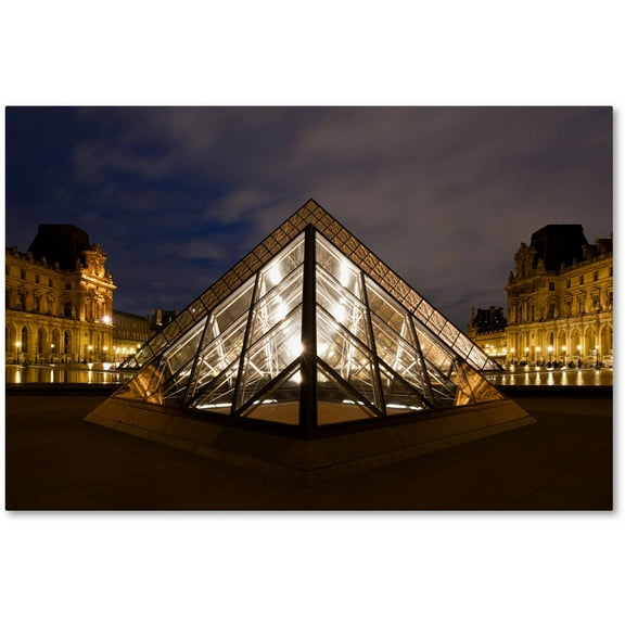 Trademark Fine Art "Louvre Pyramid" Canvas Art by Michael Blanchette Photography