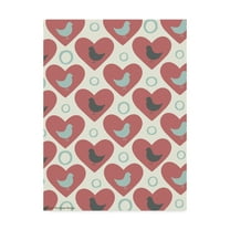 Trademark Fine Art 'Love Birds Hearts' Canvas Art by Rachel Gresham