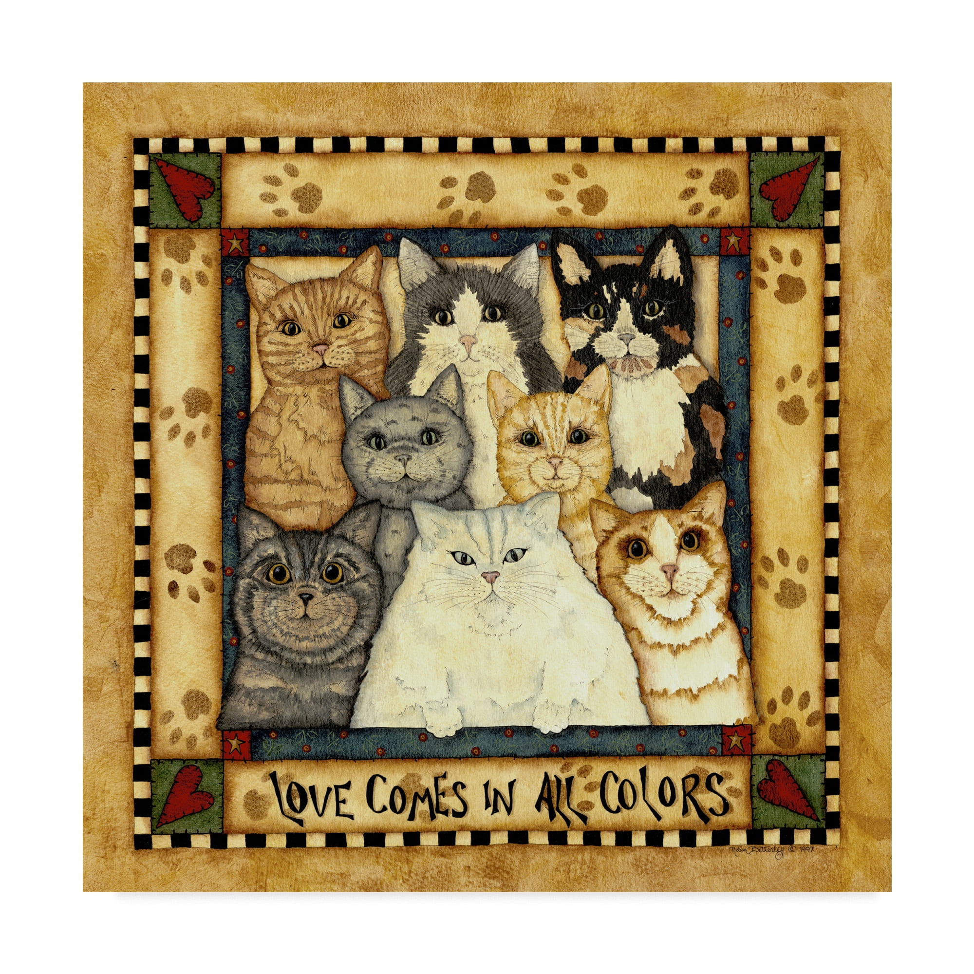 Trademark Fine Art 'Love Comes In All Colors' Canvas Art by Robin Betterley