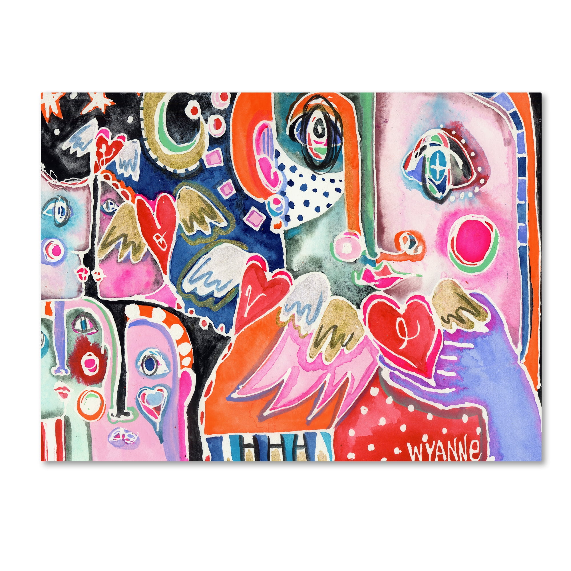 Trademark Fine Art 'Love From Far And Wide' Canvas Art by Wyanne