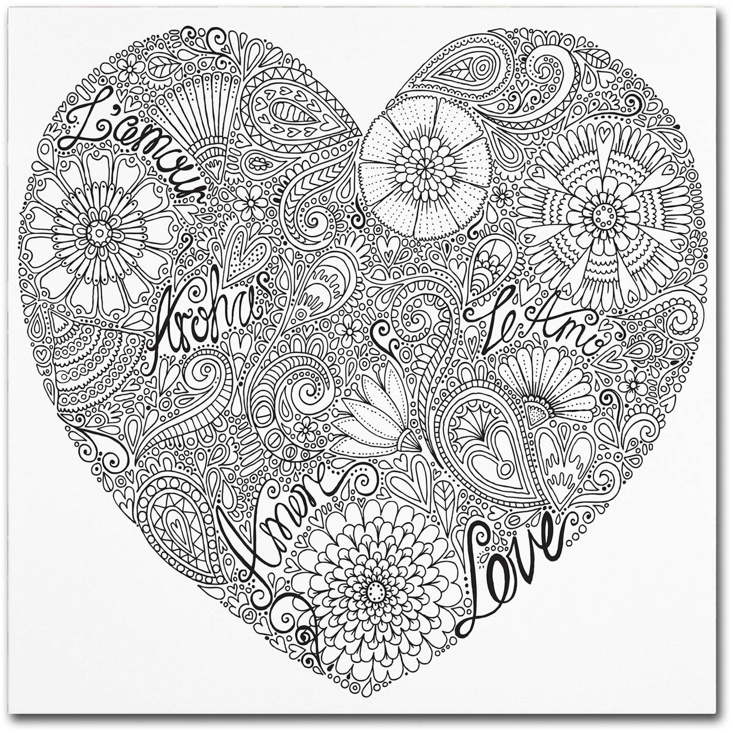 Trademark Fine Art "Love Heart" Canvas Art by Hello Angel