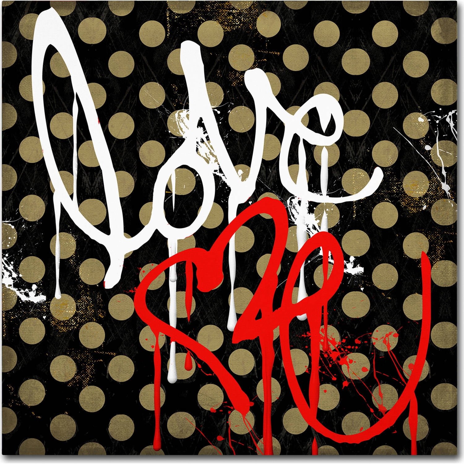 Trademark Fine Art "Love Me I" Canvas Art by Color Bakery