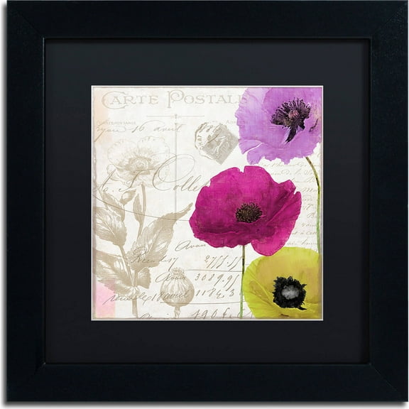 Trademark Fine Art "Love Notes I" Canvas Art by Color Bakery, Black Matte, Black Frame