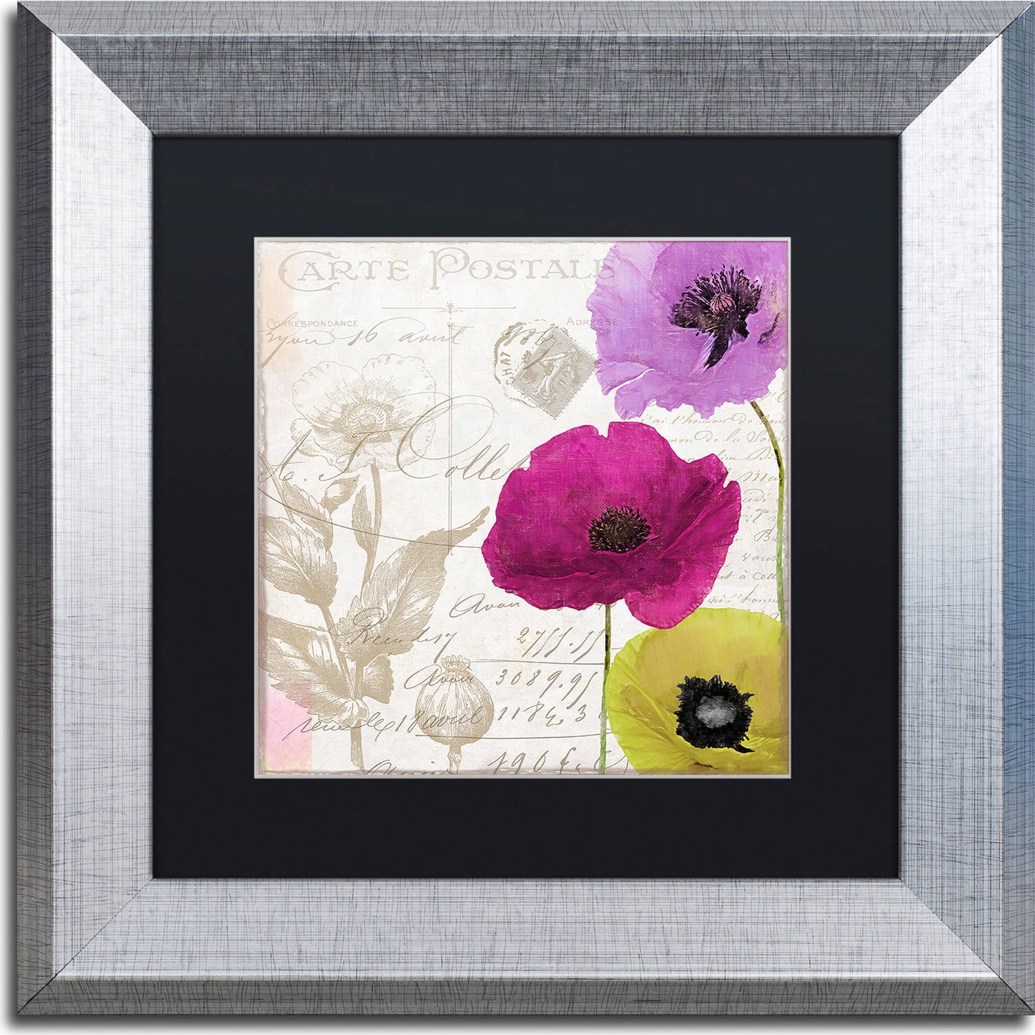 Trademark Fine Art "Love Notes I" Canvas Art by Color Bakery, Black Matte, Silver Frame